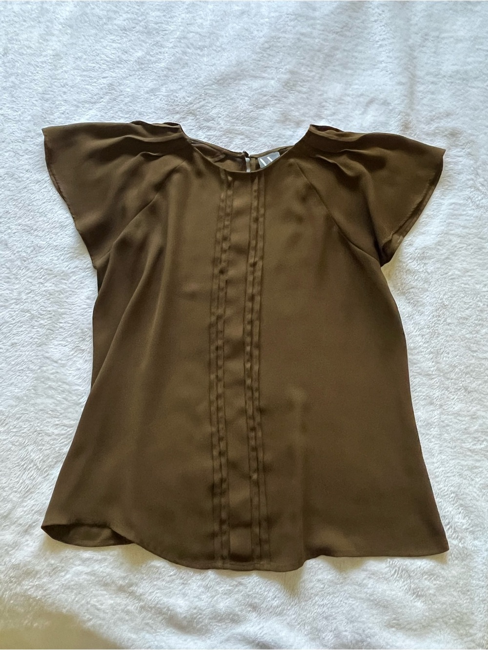Women's green Flutter Sleeve Blouse -PS